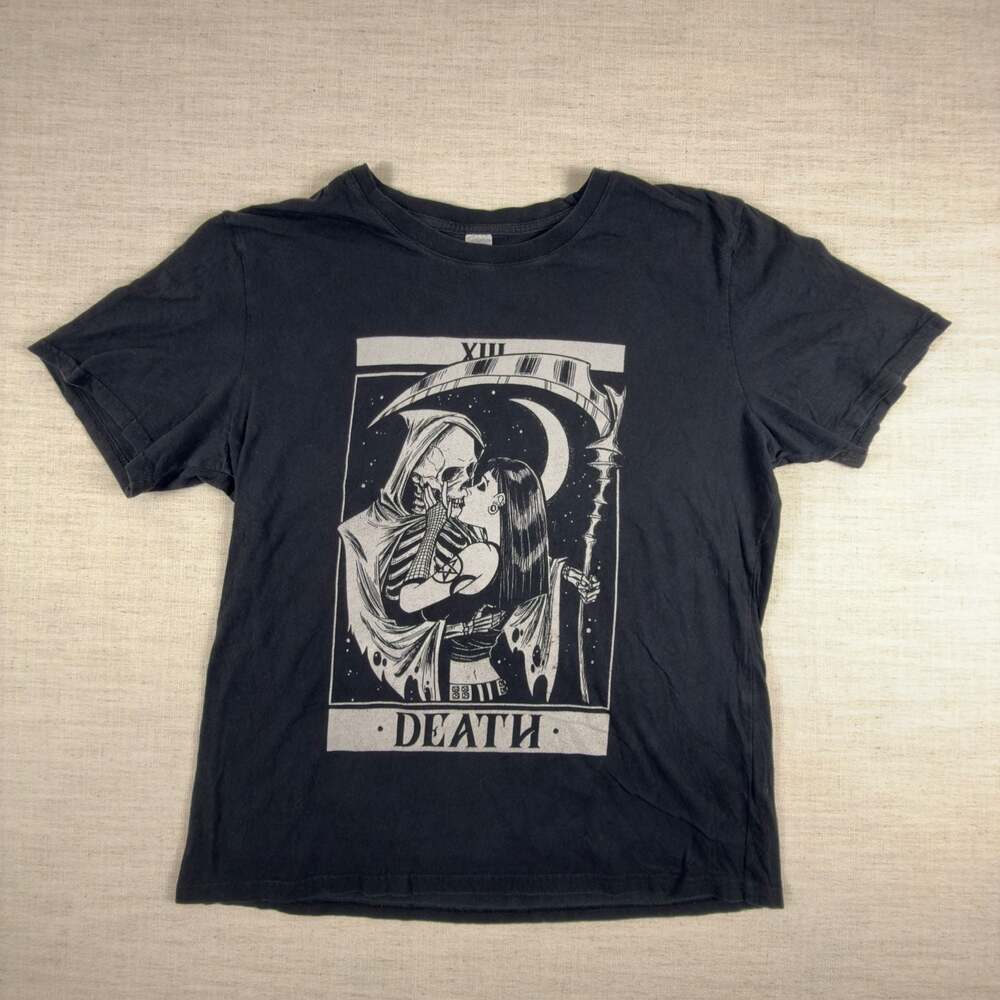 Death Tarot Card Graphic T-Shirt Size L